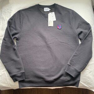 Maison Kitsune PIXEL FOX HEAD PATCH REGULAR CREW SWEAT